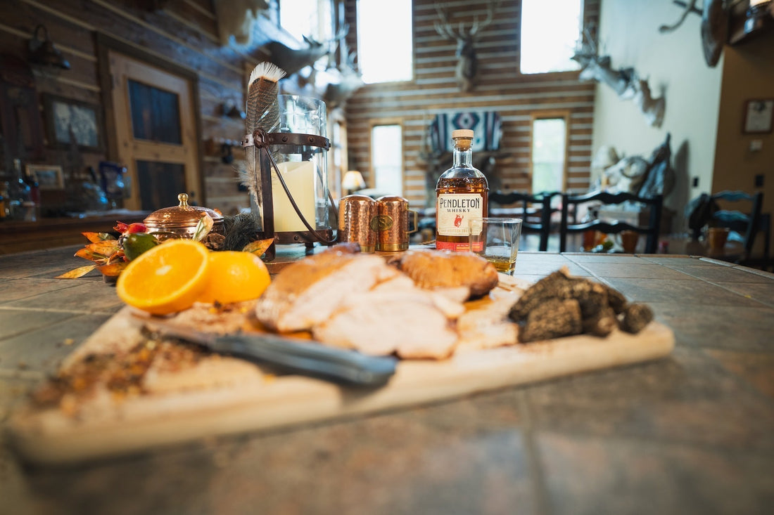 Tea Brined Smoked Wild Turkey Paired with a Fall Spice Pendleton® 1910 Bourbon Mule