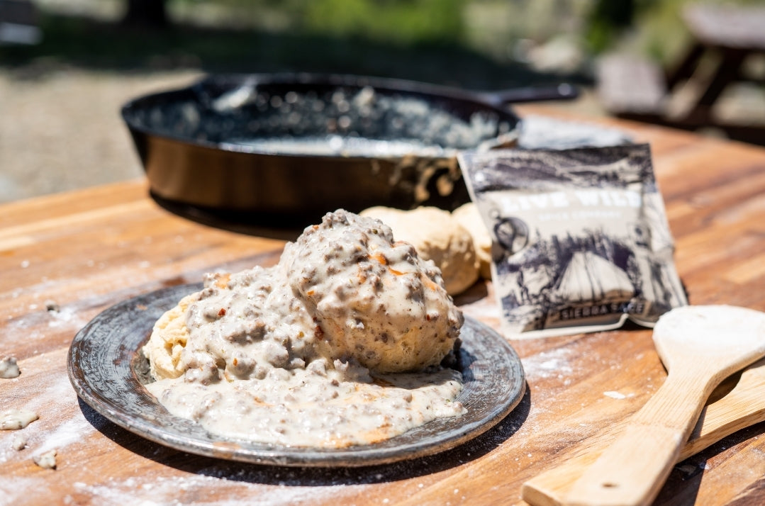 Wild Game Sausage Biscuits & Gravy