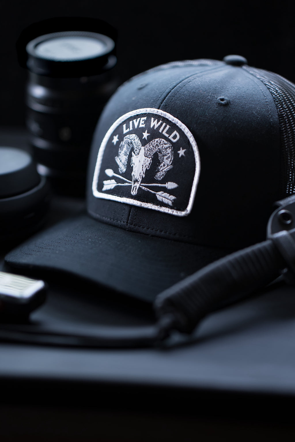 Live Wild Ram Hat - Black