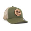 Leather Circle Crest - Moss