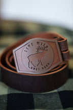 LIVE WILD ELK RUST W/ BROWN LEATHER BELT
