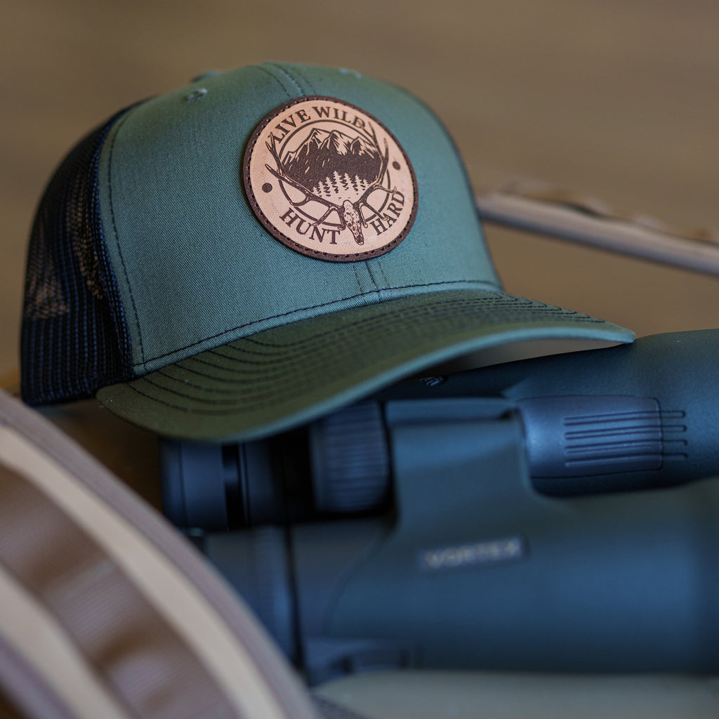 Live Wild Leather Crest Hat