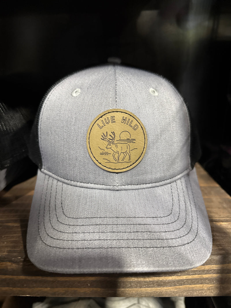 Live Wild Leather Patch - YOUTH HAT