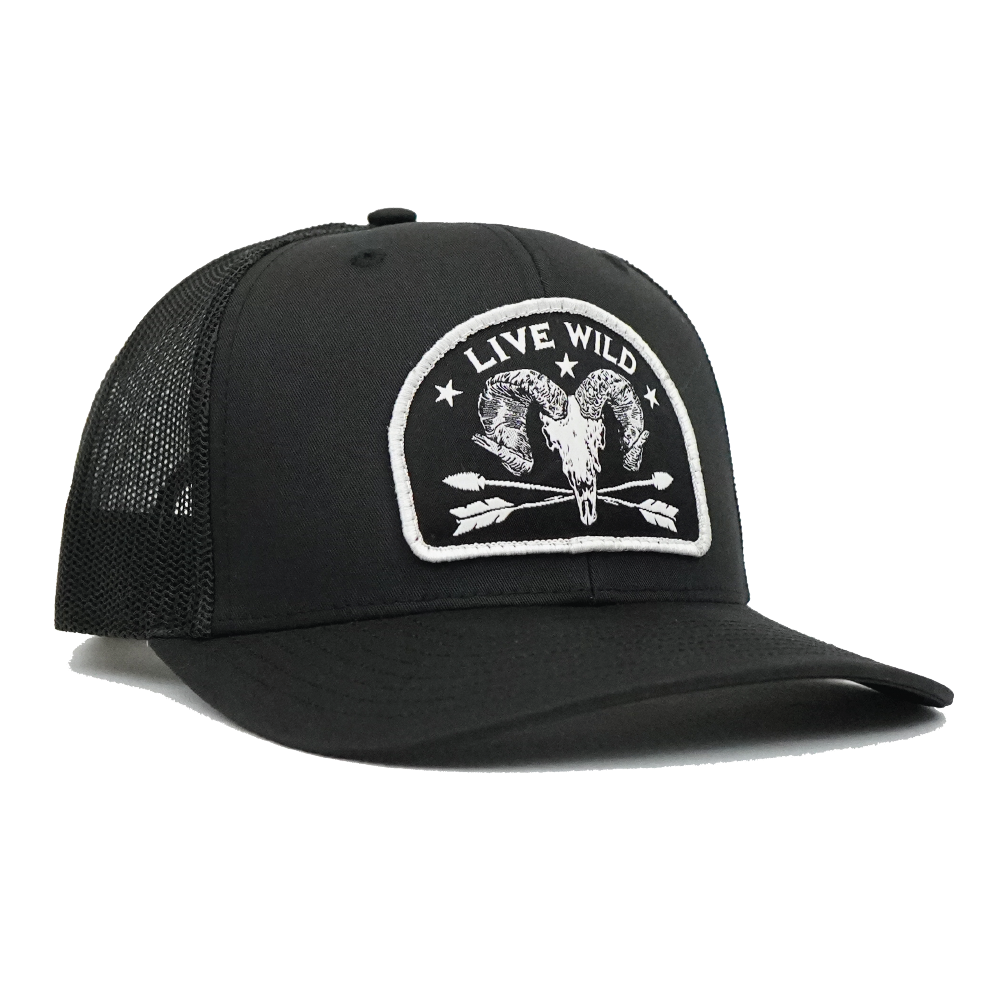 Live Wild Ram Hat - Black