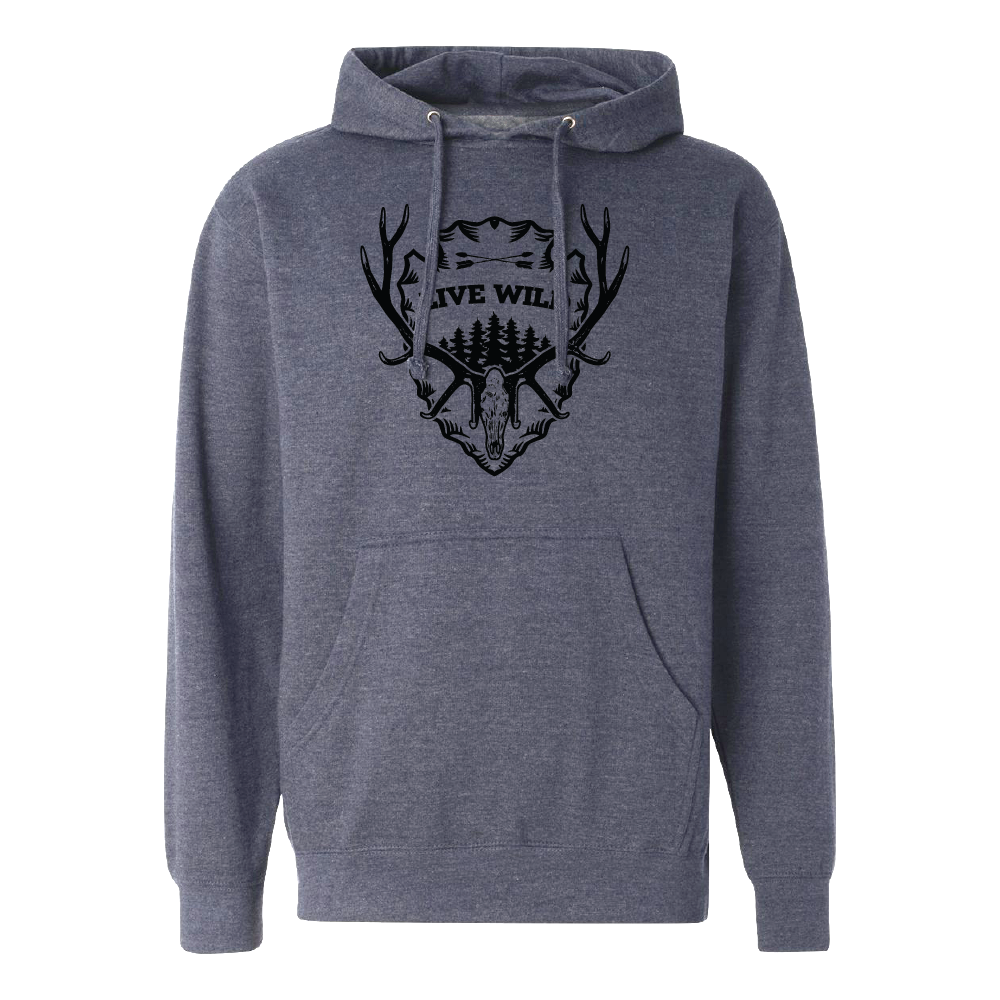 Elk Arrowhead Hoodie - Navy