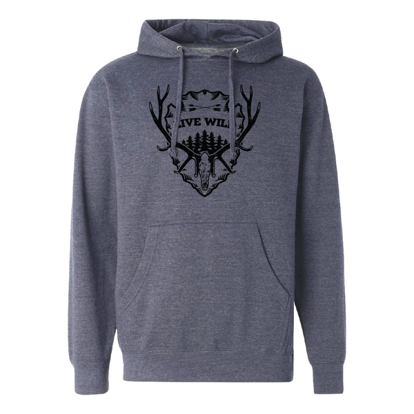 Elk Arrowhead Hoodie - Navy