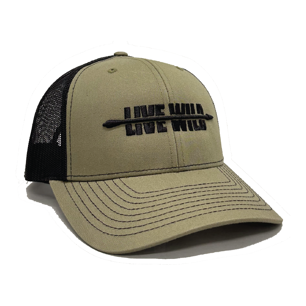 Live Wild Arrow Embroidery - Loden/Black