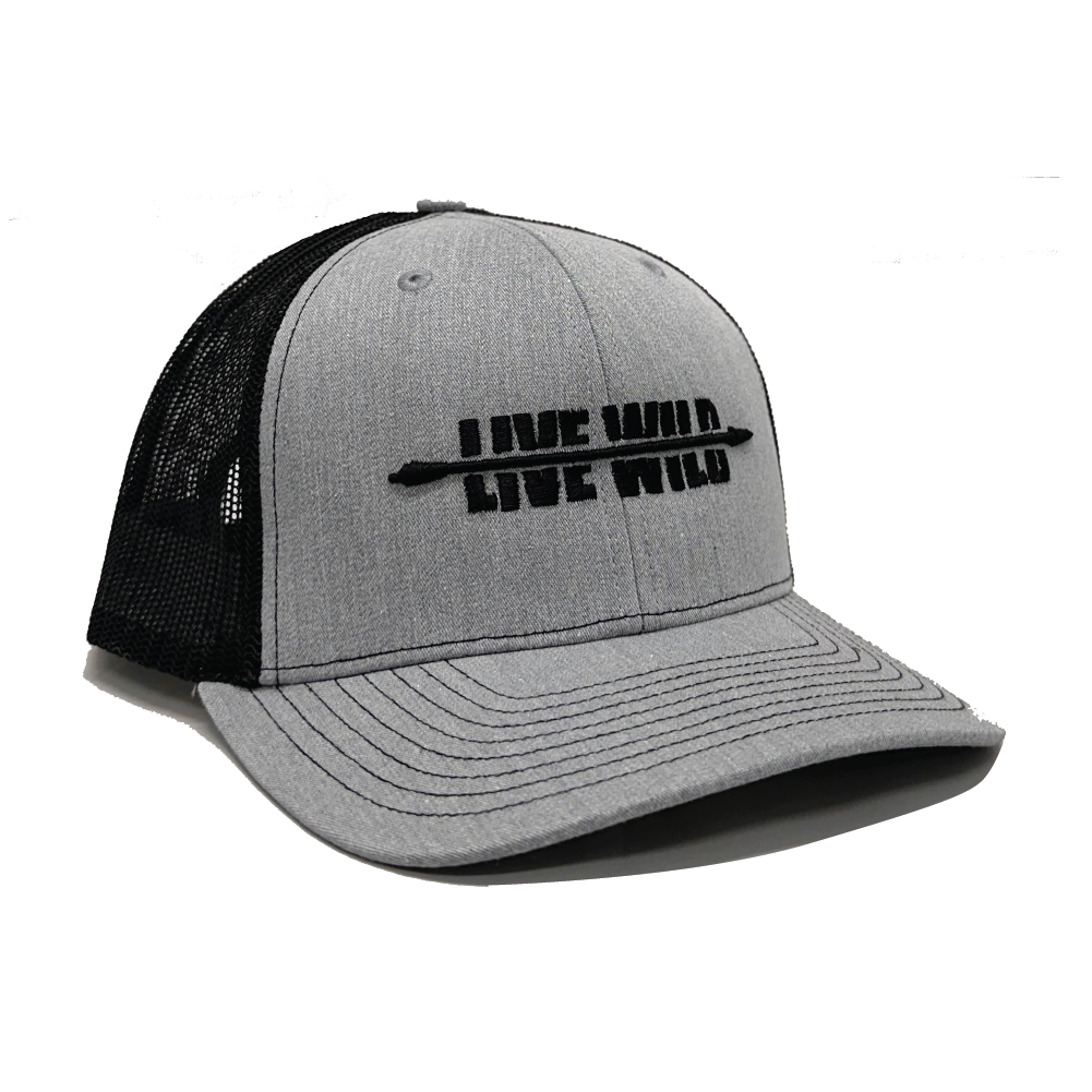 Live Wild Arrow Embroidery - Heather Grey/Black
