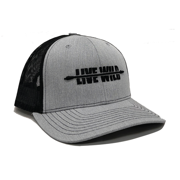Live Wild Arrow Embroidery - Heather Grey/Black