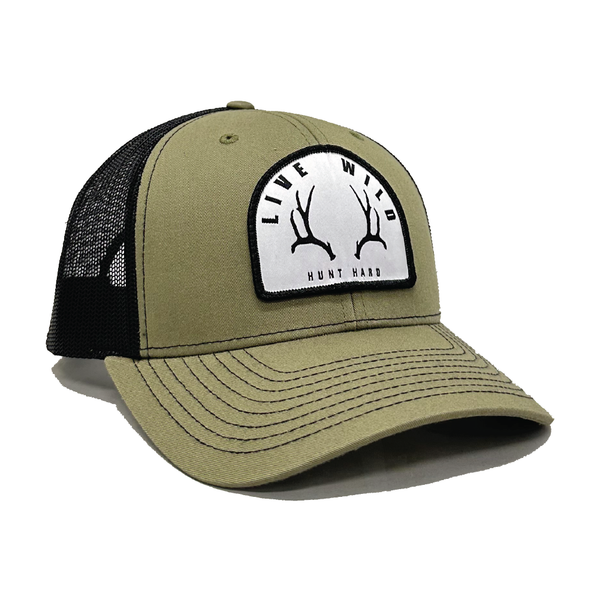 Mule Deer Antlers Patch - Loden/Black
