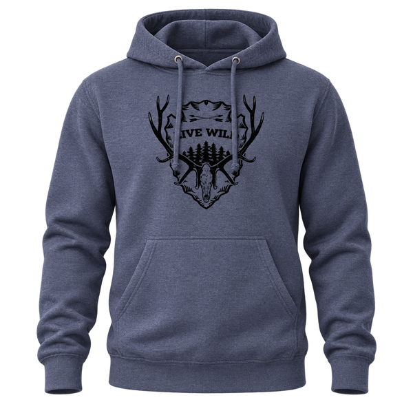 Elk Arrowhead Hoodie - Navy
