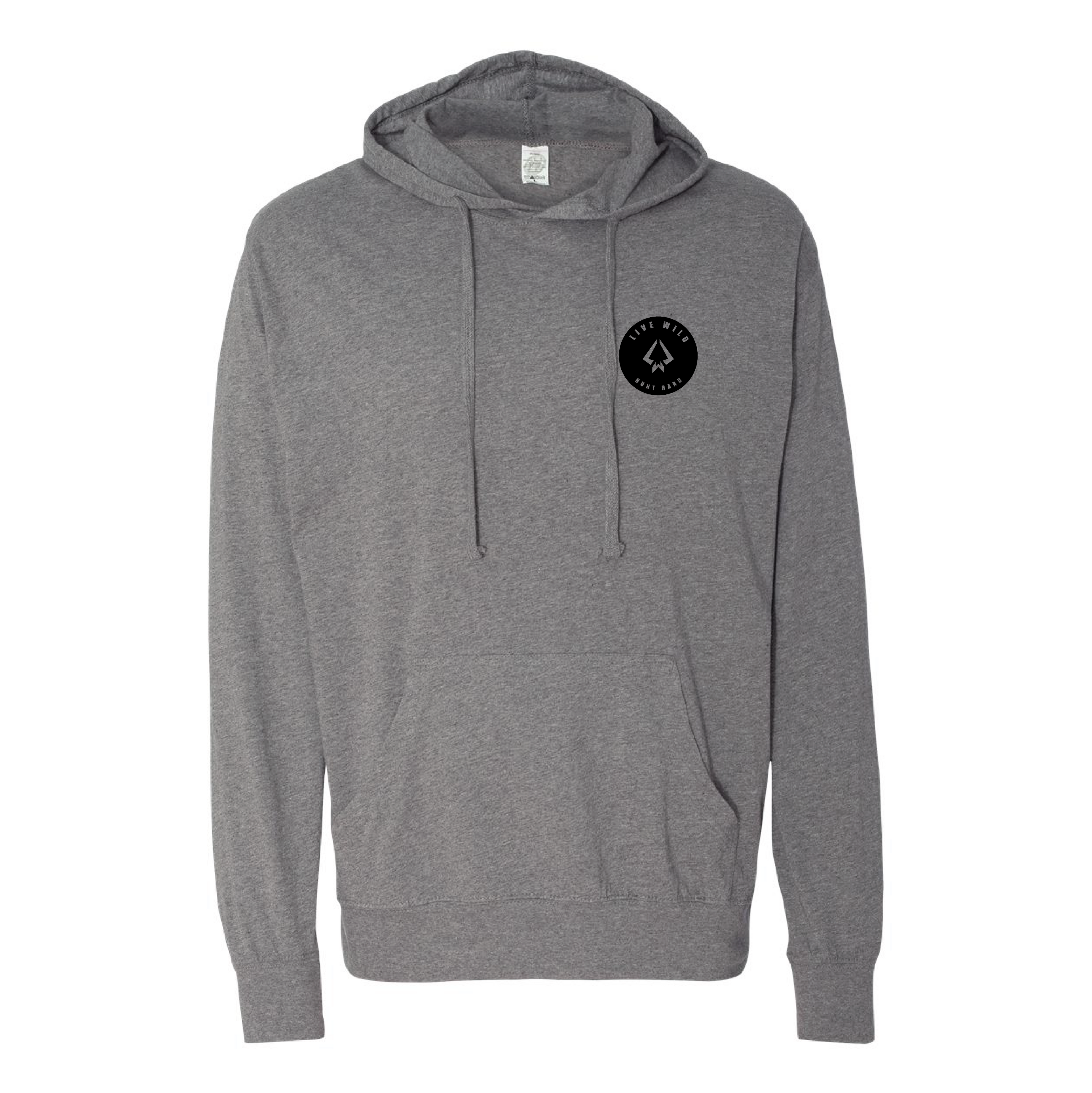 Live Wild Hooded T - Gunmetal